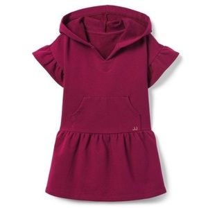 Used Sz 4 Janie and Jack Burgundy Hooded Dress